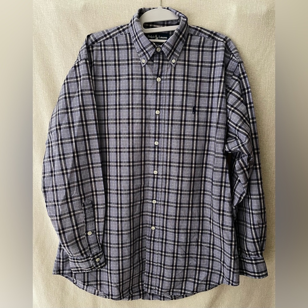 Ralph Lauren - Men's Plaid Blake Long Sleeve Button Down Shirt (M)